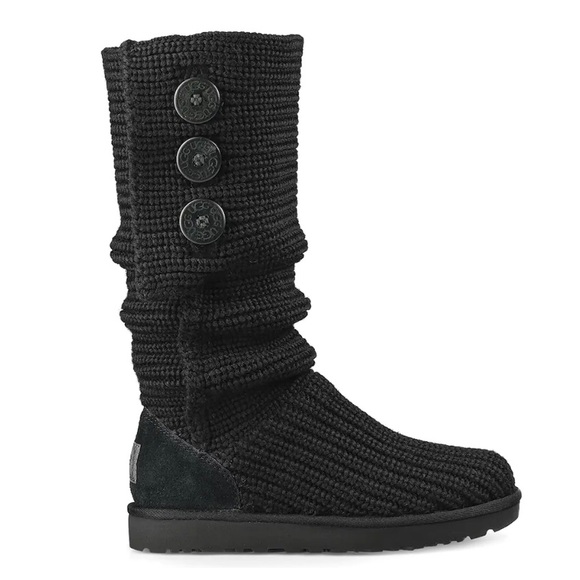 Ugh Classic Cardy Boot Black Size 7 - Picture 2 of 3